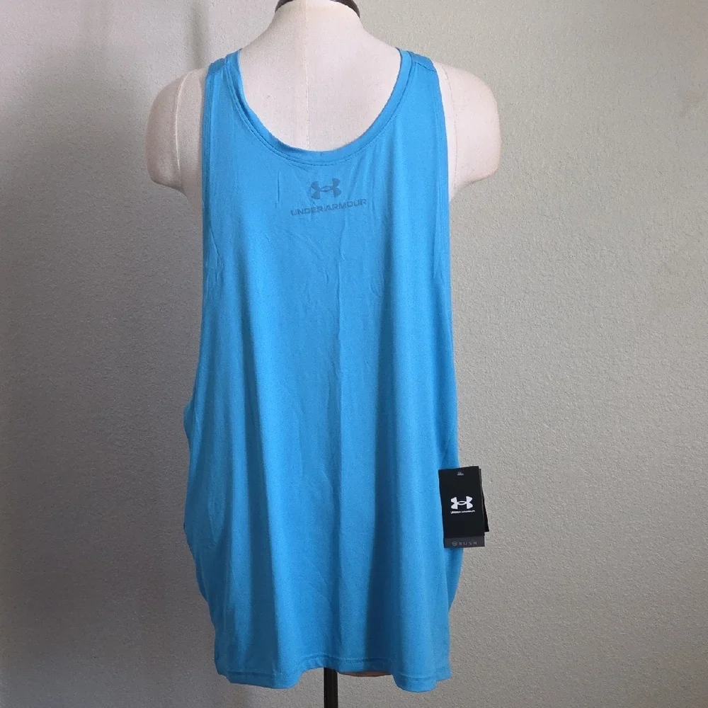 Men Under Armour Vibrant Blue Athletic Tank - Picture 5 of 5